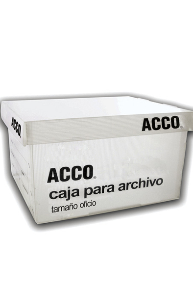CAJA ARCHIVO PLASTICO T/O BCA       ACCO P3478