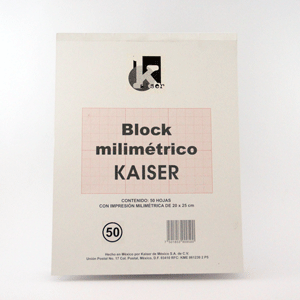 BLOCK MILIMETRICO CARTA 50H B50   KAISER 909500