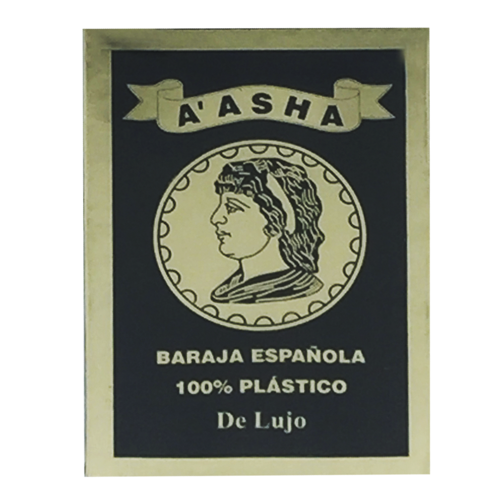 BARAJA ESPAÑOLA PLASTIFICADA NEGRA  ASHA 935590 BEPL