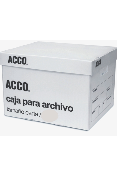 CAJA ARCHIVO PLASTICO T/C BCA       ACCO P3477