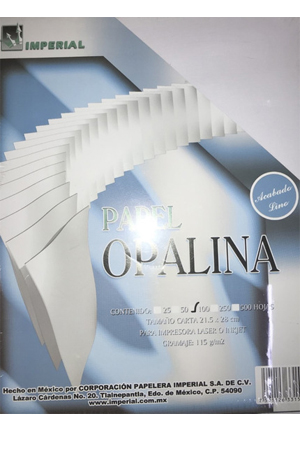 PAPEL OPALINA T/C LINO BCO 100H IMPERIAL 331564 3156 331595 B